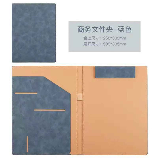 Elevate Your Office Style! A4 Magnetic Leather Portfolio - Festive Season Must-Have!