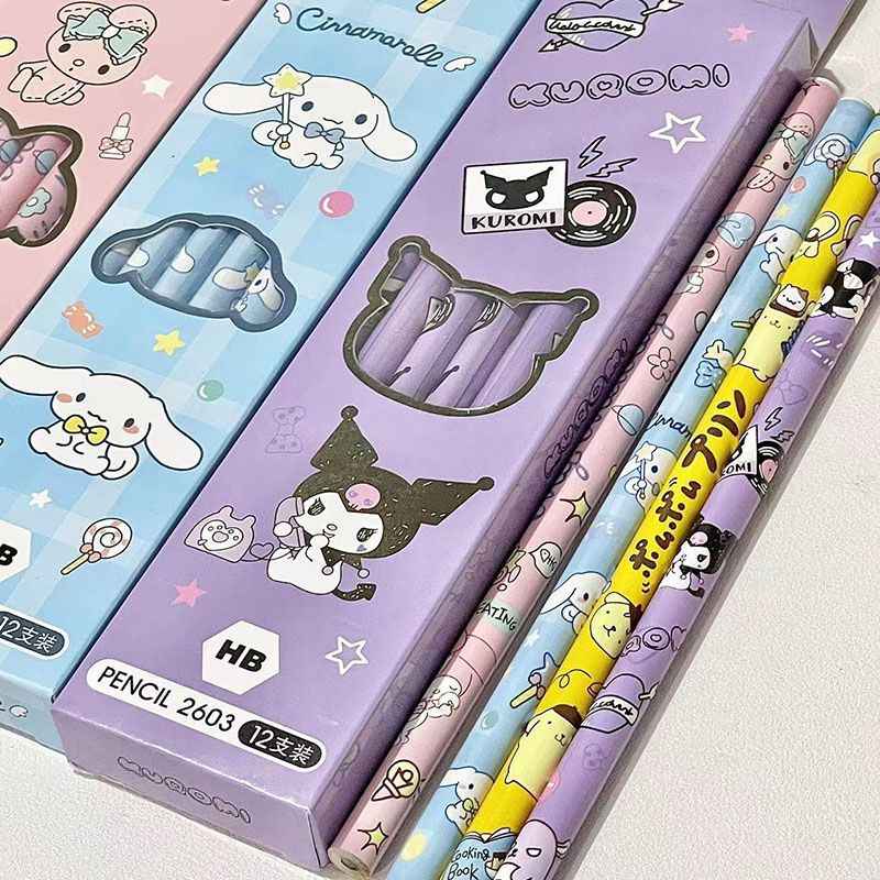 Japanese Sanrio Pencils - Kuromi, Cinnamoroll, Adorable & Collectible
