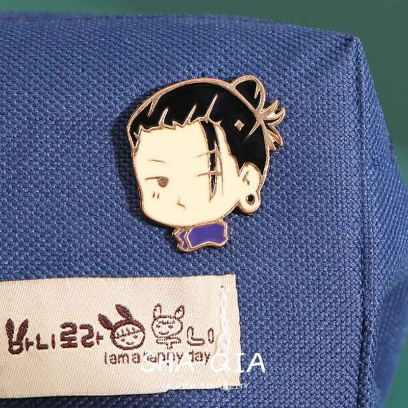 Jujutsu Kaisen Q Version Metal Enamel Pin Set: 5 Collectible Anime Character Badges(8pcs)