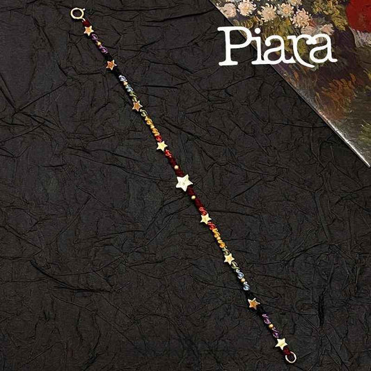 PIARA Rainbow Memory Star Bracelet | Colorful Thread + Stars