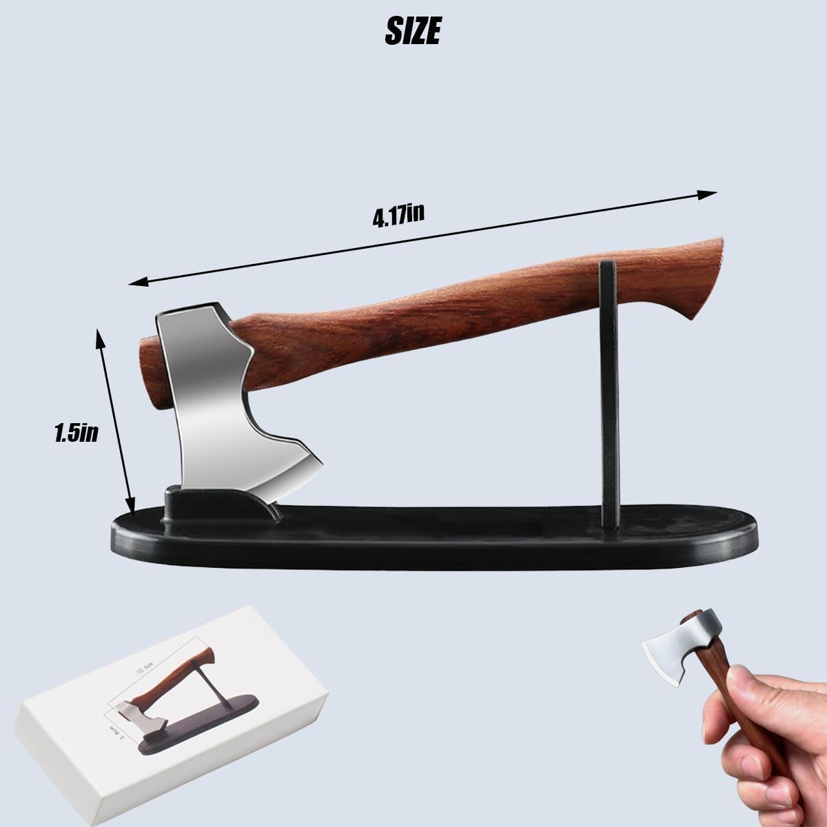 Mini Tactical Axe - Stainless Steel Fixed Blade for EDC & Survival