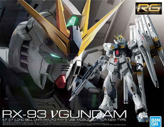 BANDAI RG 1/144 RX-93 νGUNDAM Model Kit - High-Quality Assembly for Collectors