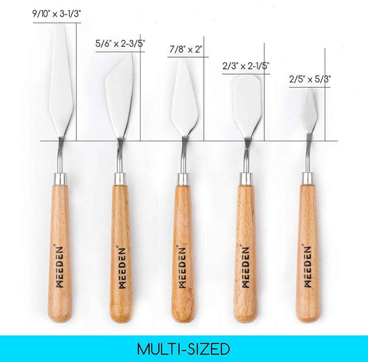 MEEDEN 5Pcs Palette Knife Set for Oil Canvas Acrylic Painting