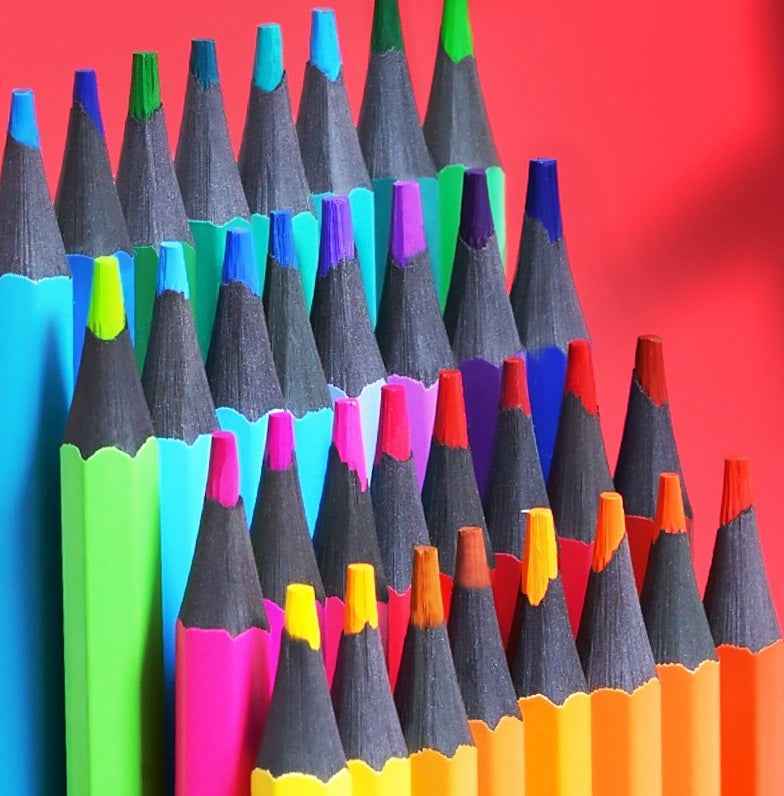 DELI 48 Colors Woodless Erasable Colored Pencils Set