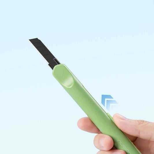 Deli Utility Knife Auto-Lock Box Cutter with Silicone Lanyard 4 Pack