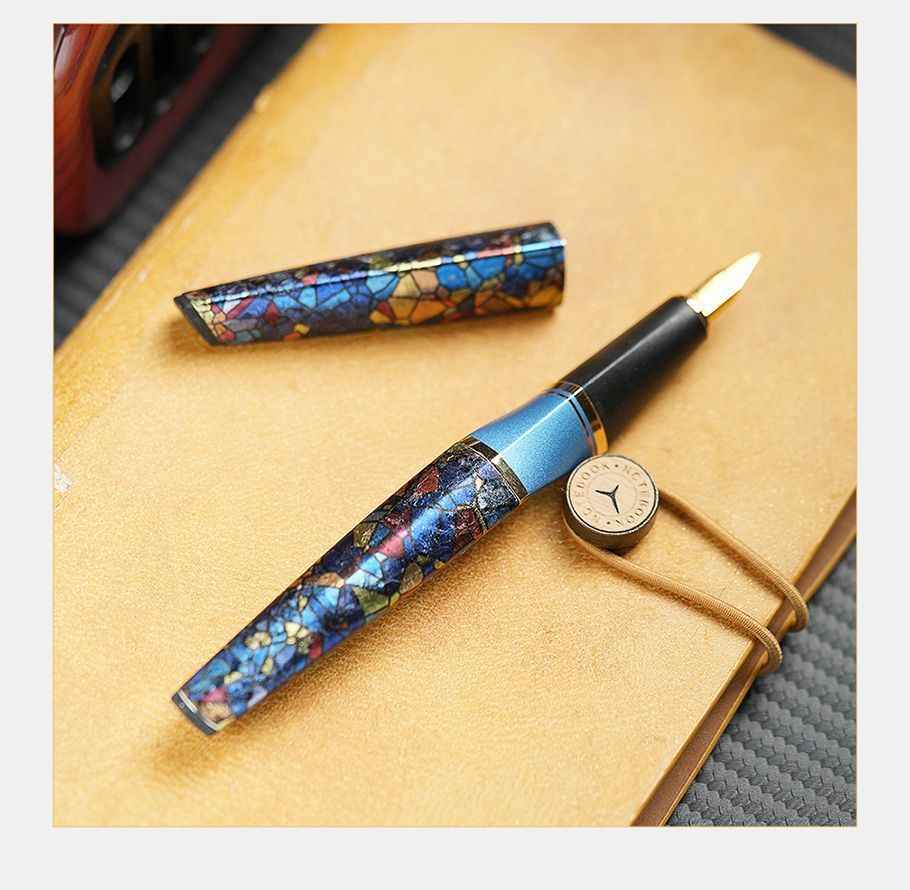 European Retro Pen Set: Stained Glass Design, Holiday Gift
