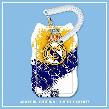 Football Team Card Holder with Retractable Lanyard - Festive Gift for Fans