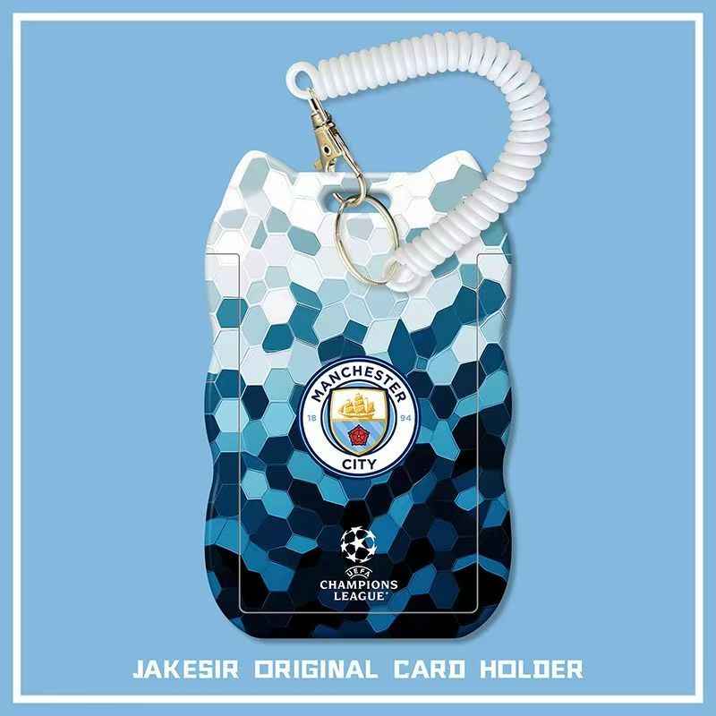 Football Team Card Holder with Retractable Lanyard - Festive Gift for Fans