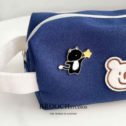 Adorable Star-Plucking Bunny Brooch | Festive Enamel Pin!（3pcs）