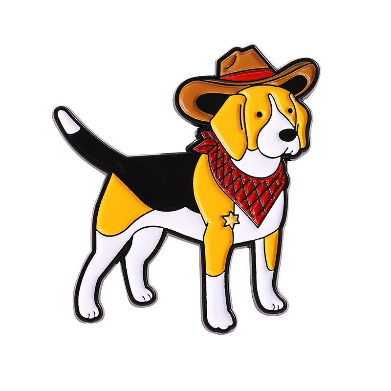 Cowboy Pup Enamel Pins | Festive Dog Lover Jewelry!