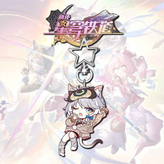 Honkai Star Rail Kawaii Star Buckle Plush Keychain - Wind - Jin & Sethfere Collectible Game Accessories