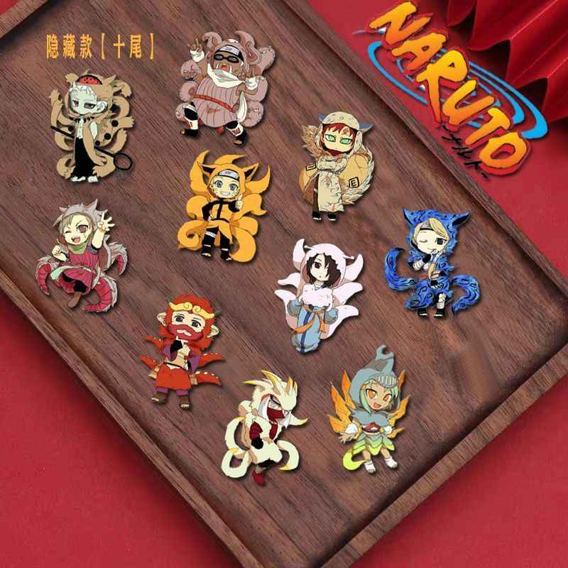 Naruto Tailed Beasts Pins: Cute Backpack Decor for Anime Fans