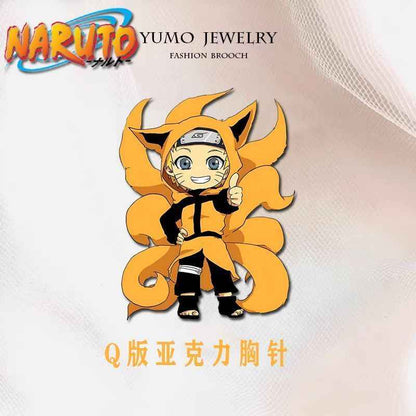 Naruto Tailed Beasts Pins: Cute Backpack Decor for Anime Fans