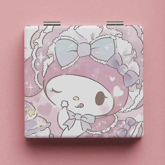 Sanrio Pochacco Kuromi Foldable Mirror High-value Makeup Mirror for Students