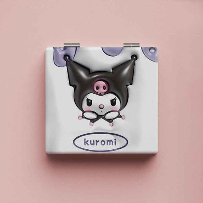 Sanrio Pochacco Kuromi Foldable Mirror High-value Makeup Mirror for Students