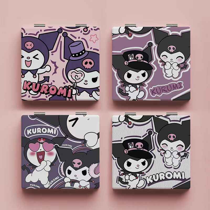 Kuromi Cute Mirror: Portable Foldable Makeup Mirror for Students