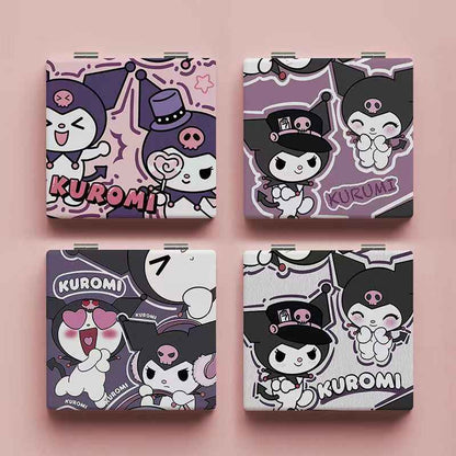 Kuromi Cute Mirror: Portable Foldable Makeup Mirror for Students