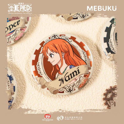 MEBUKU One Piece Retro Badges Zoro Luffy Official Collection