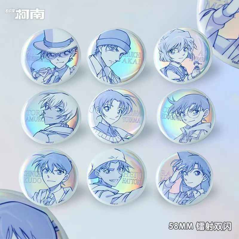 Kaito Kid Conan Pastel Badges: Cute Collectible Pins