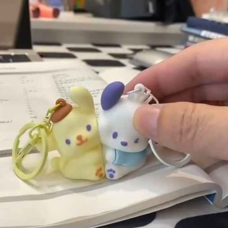 Cinnamoroll Magnetic Keychain: Cute Plush Couple Gift