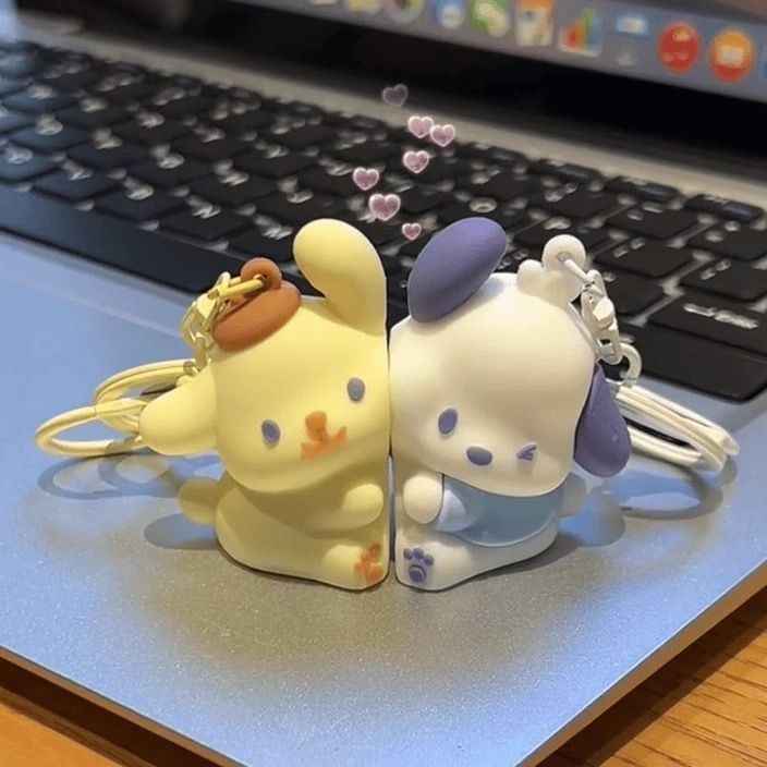 Cinnamoroll Magnetic Keychain: Cute Plush Couple Gift