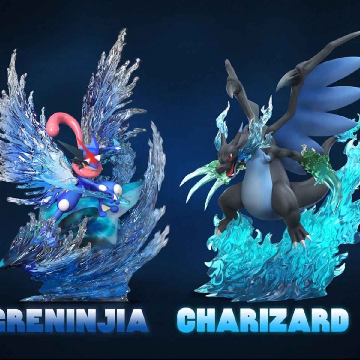 Clover Greninja Charizard GK Figure