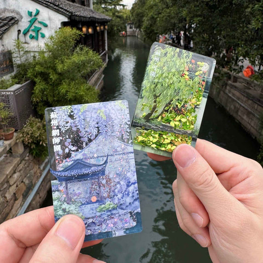 Suzhou Garden Sand Art Fridge Magnet