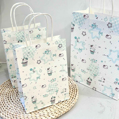 Mint Cat Birthday Gift Bag