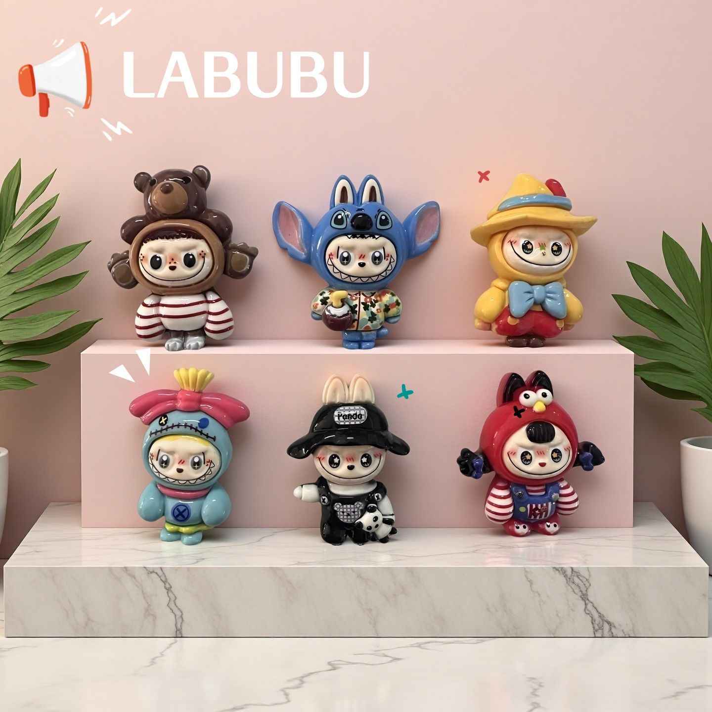 Mini Labubu Fridge Magnets | Festive Holiday Decor