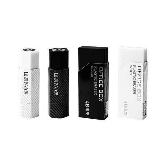 Black White Minimalist 4B Eraser