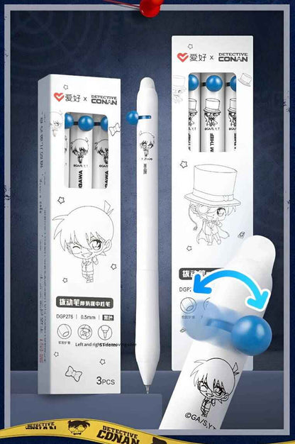 Detective Conan ST Erasable Pen - Kawaii Blue Black Ink