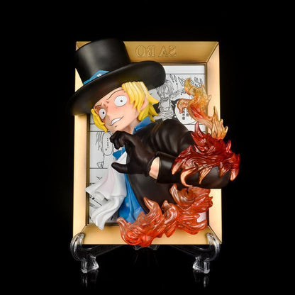 One Piece Sabo Ace Luffy Three Brothers Photo Frame High Quality Ornament