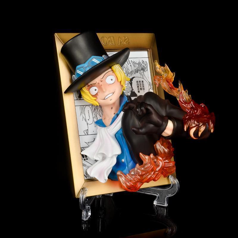One Piece Sabo Ace Luffy Three Brothers Photo Frame High Quality Ornament