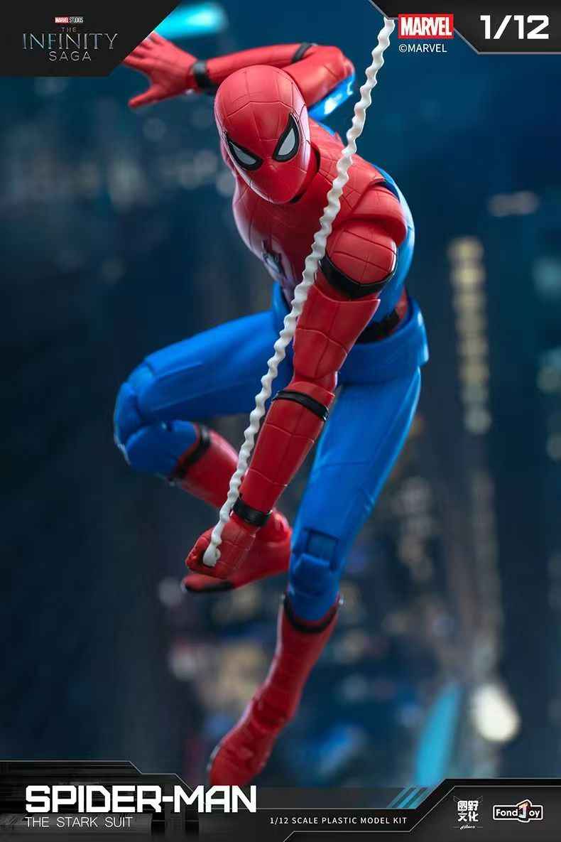 FondJoy Panle 1/12 Classic Red and Blue Battle Suit Action Figure Marvel Assembly Model Doll Toy for Boys