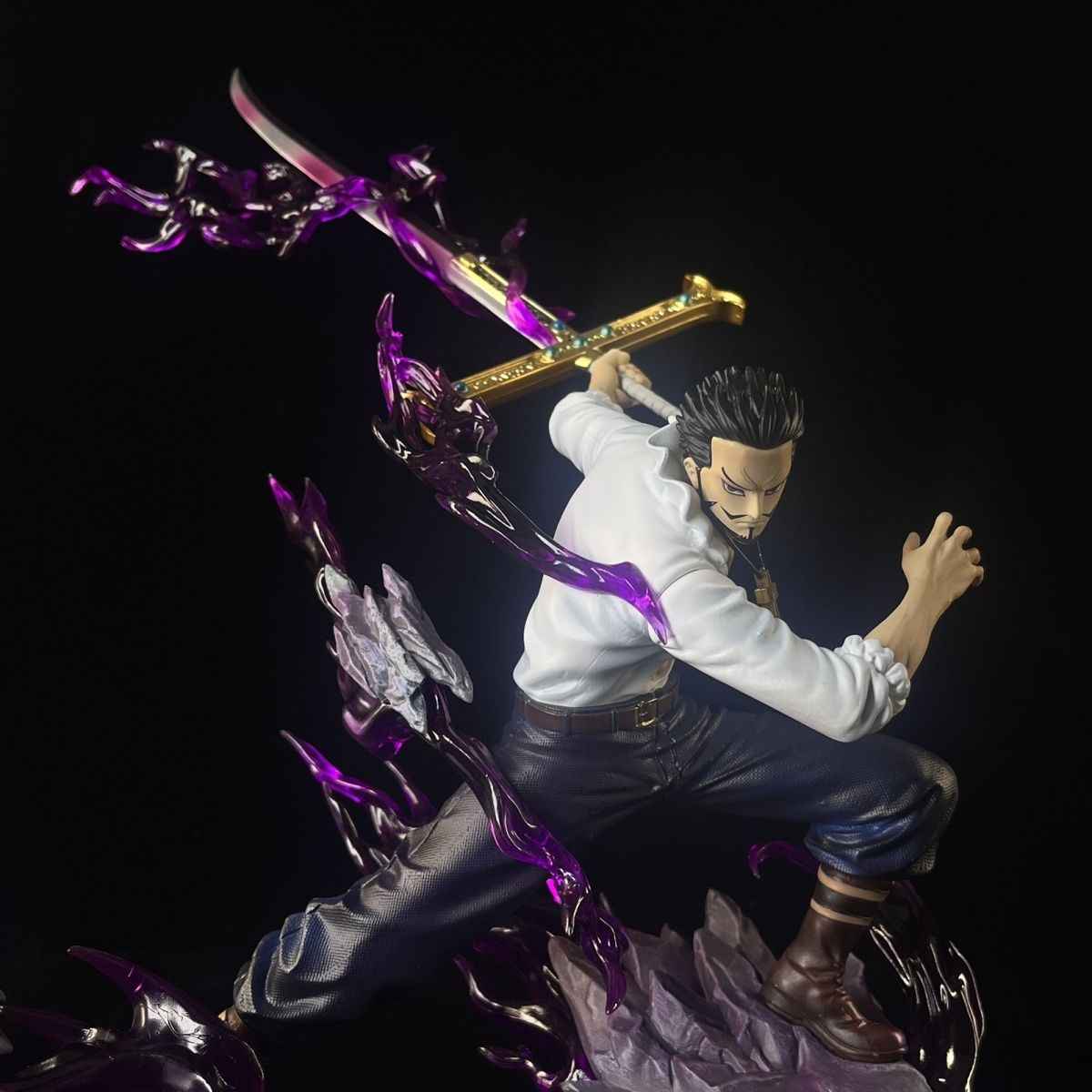 30cm Mihawk Eagle Eye One Piece Anime Figure Model Decoration Gift japanese hobby