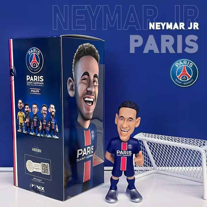 Authentic MINIX figurine collectible - Paris Neymar action figure, soccer-themed gift for boys and football fans