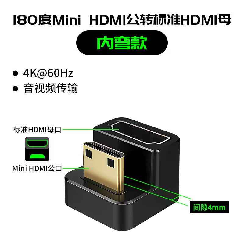 ShanShe 180-Degree Type-C Adapter - Mini HDMI Converter, USB4.0