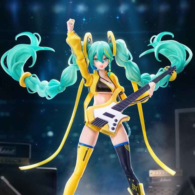 Bloks Hatsune Miku 'Leap of Sound' Articulated Building Kit - Pre-Assembled, Swappable Parts, 17cm