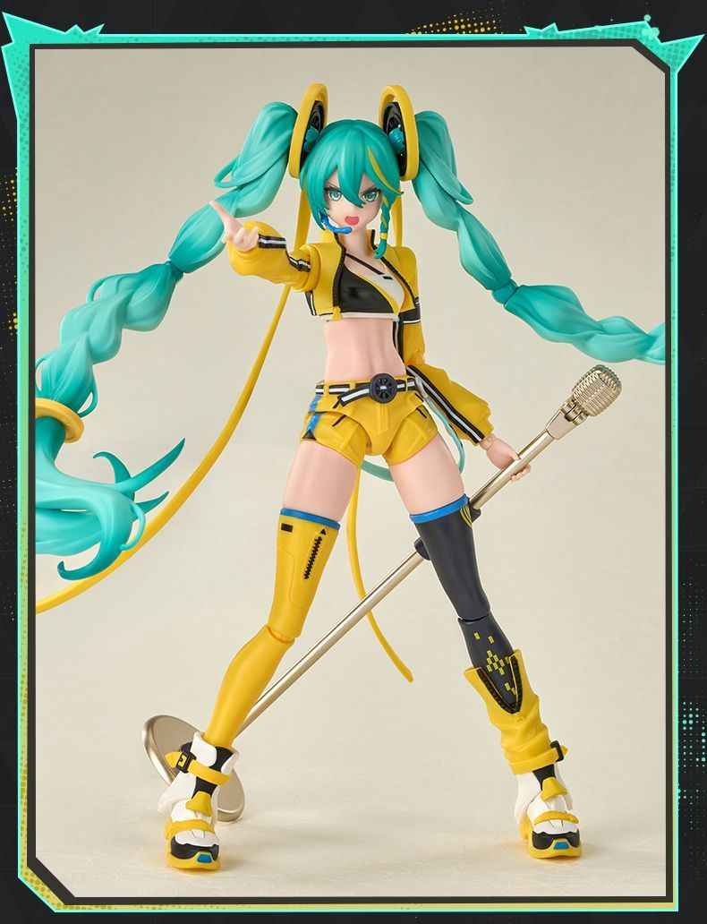 Bloks Hatsune Miku 'Leap of Sound' Articulated Building Kit - Pre-Assembled, Swappable Parts, 17cm