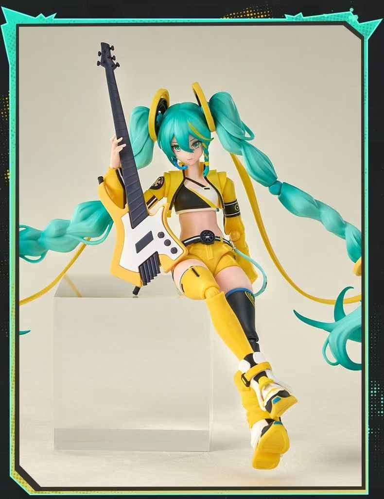 Bloks Hatsune Miku 'Leap of Sound' Articulated Building Kit - Pre-Assembled, Swappable Parts, 17cm