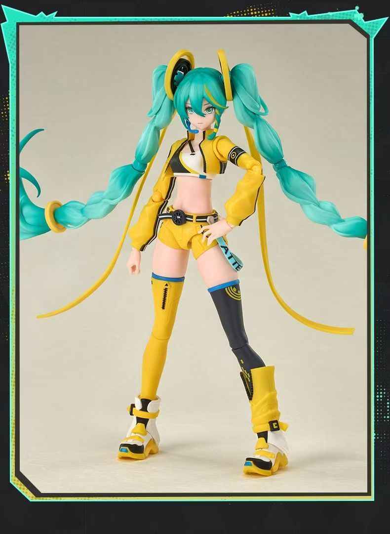 Bloks Hatsune Miku 'Leap of Sound' Articulated Building Kit - Pre-Assembled, Swappable Parts, 17cm