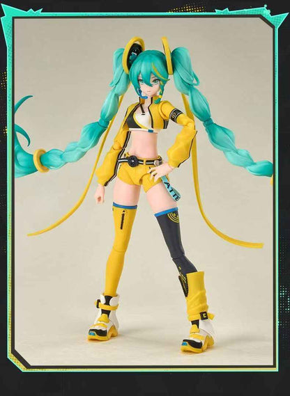 Bloks Hatsune Miku 'Leap of Sound' Articulated Building Kit - Pre-Assembled, Swappable Parts, 17cm