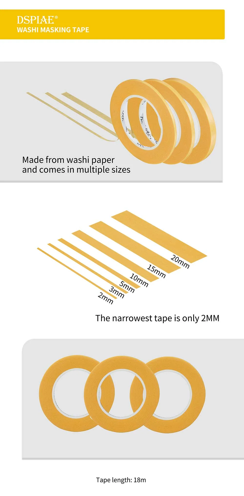 DSPIAE MT Masking Tape – Ultra-Thin for Model Painting! - ToyWith