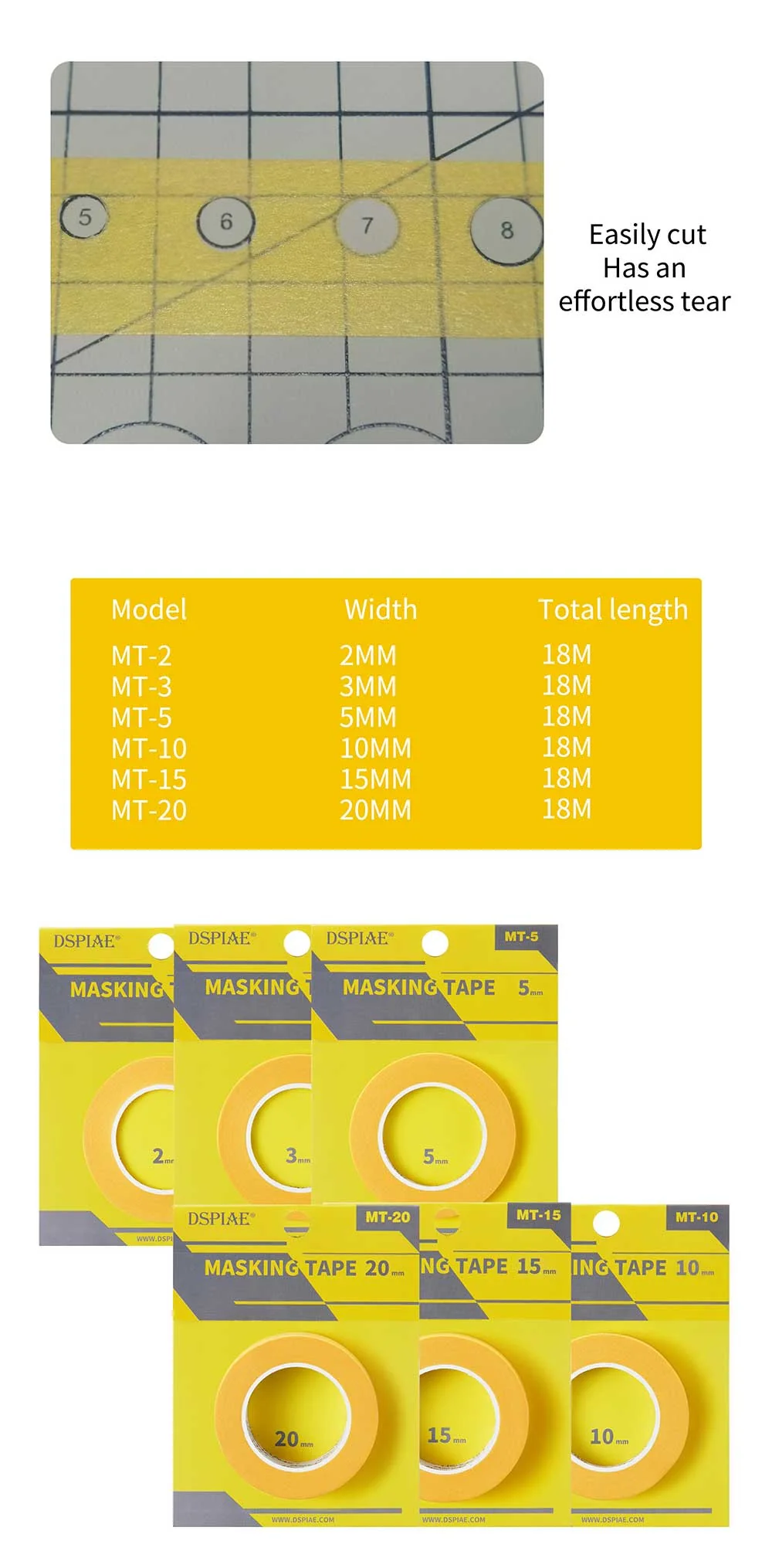 DSPIAE MT Masking Tape – Ultra-Thin for Model Painting! - ToyWith