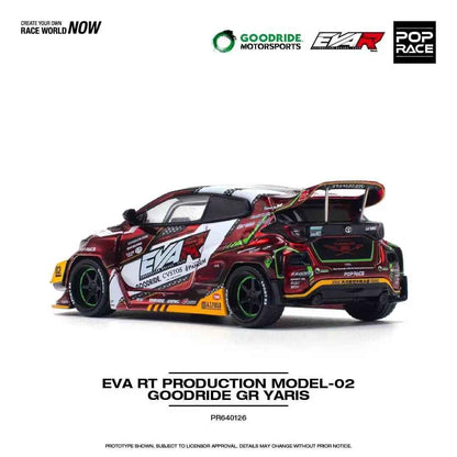 1/64 EVA-02 Red GR Yaris Pandem Alloy Car Model by Pop Race
