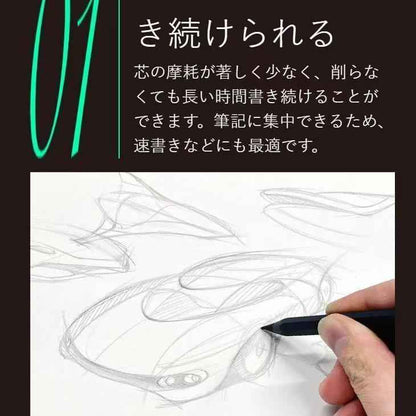 Metacil Metal HB Pencil | Unsharpenable, 16km Write, Graphite Alloy Core