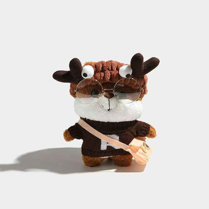 2025 Cute Plush Deer Bag - Adorable Kawaii Cartoon Crossbody Purse
