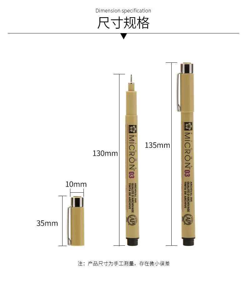 Sakura Micron Pens for Manga – Pro Sketching Needle Tip Pens