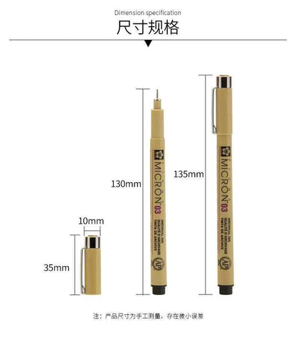 Sakura Micron Pens for Manga – Pro Sketching Needle Tip Pens