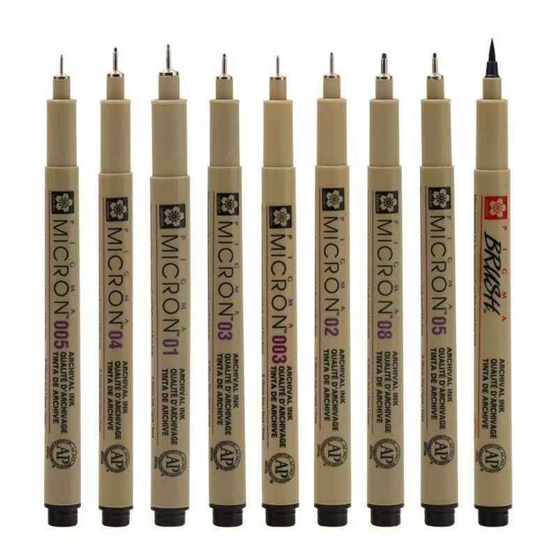 Sakura Micron Pens for Manga – Pro Sketching Needle Tip Pens